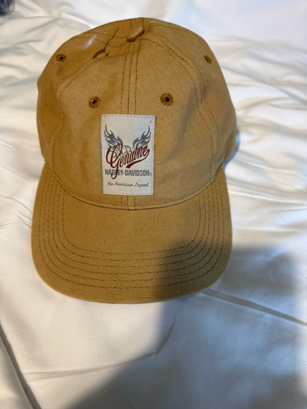 Harley-Davidson Tan Canvas Cap with Patch